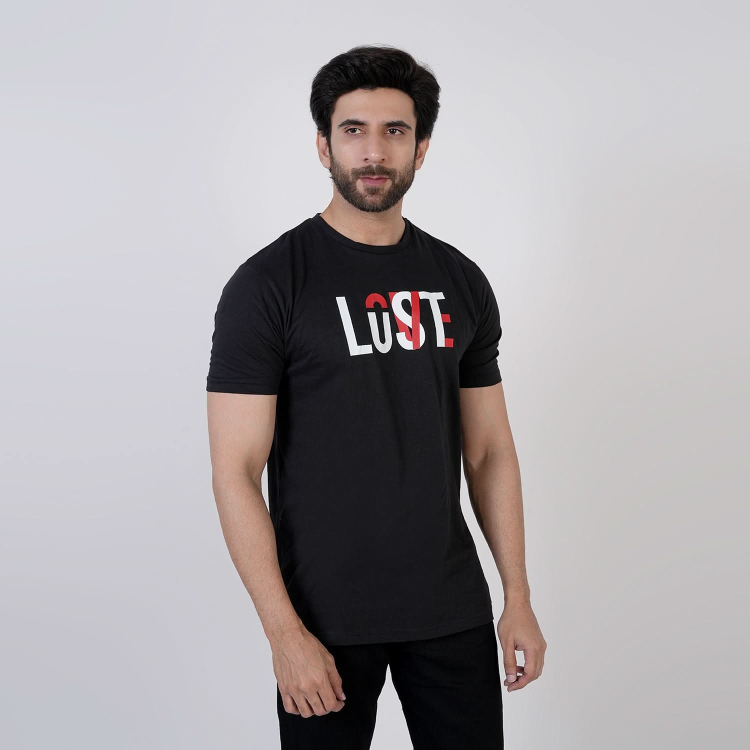 Men's Printed Half Sleeves T-Shirt - Black, Men's T-Shirts & Polos, Chase Value, Chase Value