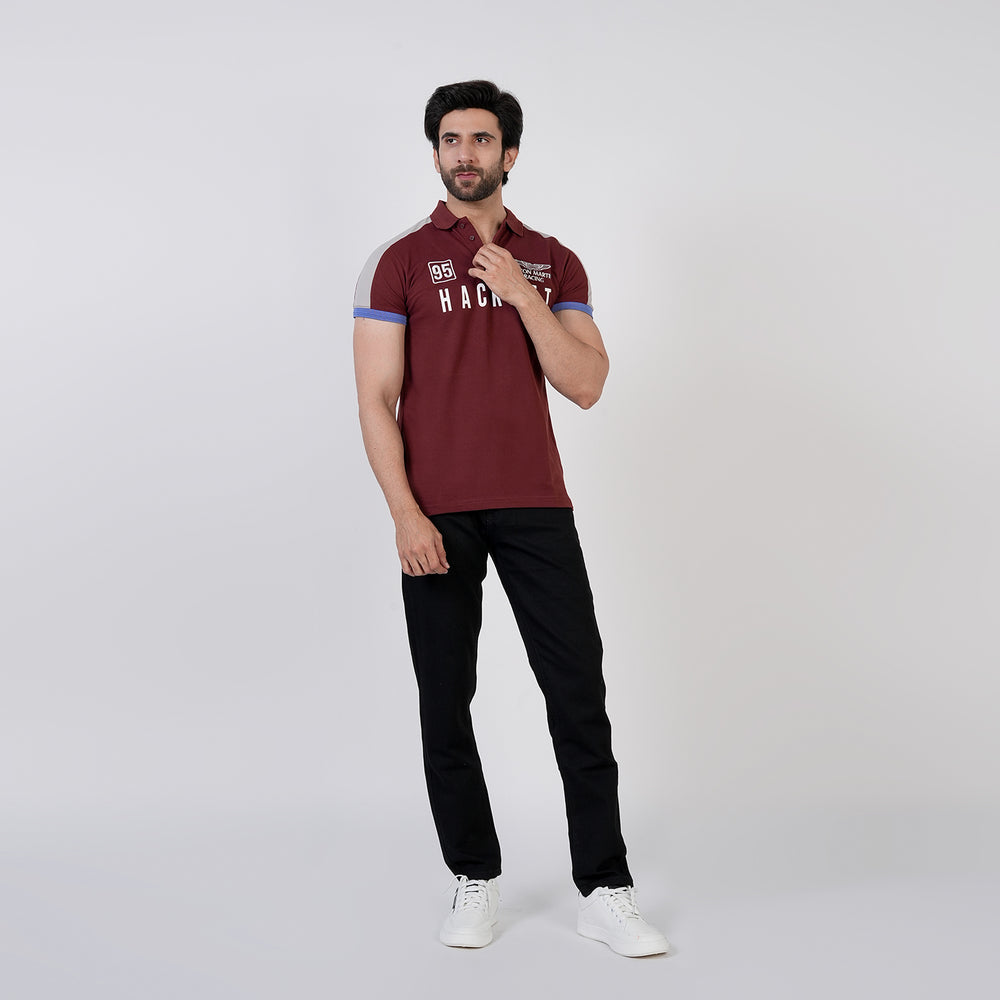 Men's Half Sleeves Polo T-Shirt - Dark Brown, Men's T-Shirts & Polos, Chase Value, Chase Value