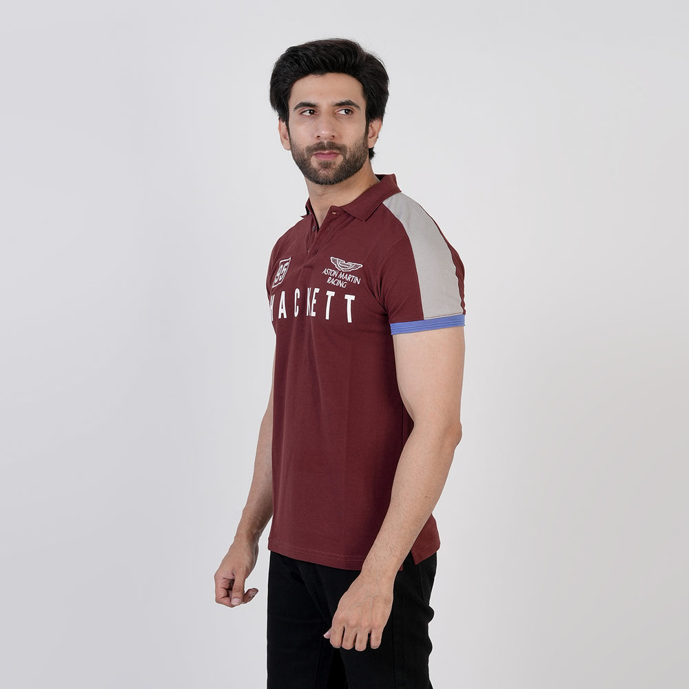 Men's Half Sleeves Polo T-Shirt - Dark Brown, Men's T-Shirts & Polos, Chase Value, Chase Value