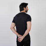 Men's Half Sleeves Printed T-Shirt - Black, Men's T-Shirts & Polos, Chase Value, Chase Value