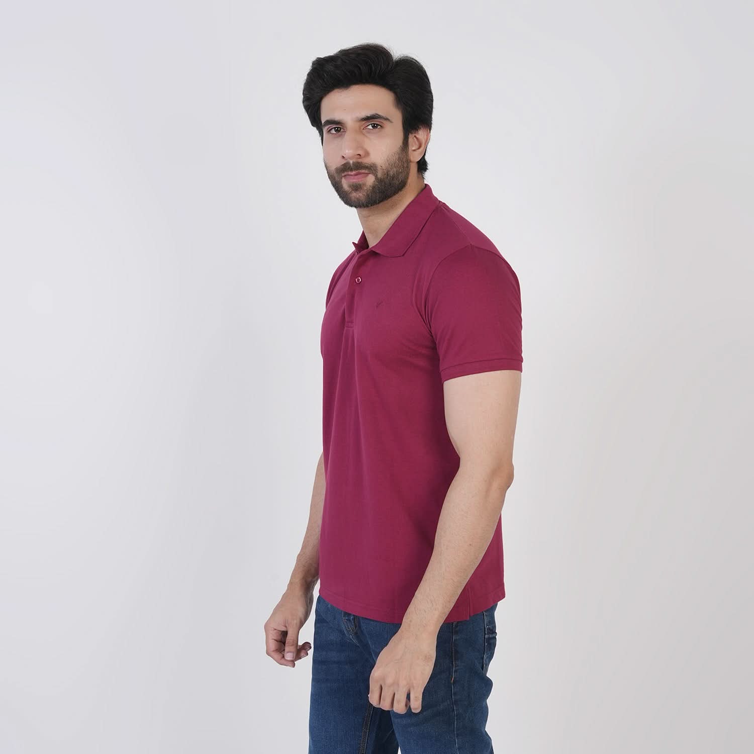 Men's Valuable Basic Polo HS T-Shirt Logo - Maroon, Men's T-Shirts & Polos, Chase Value, Chase Value