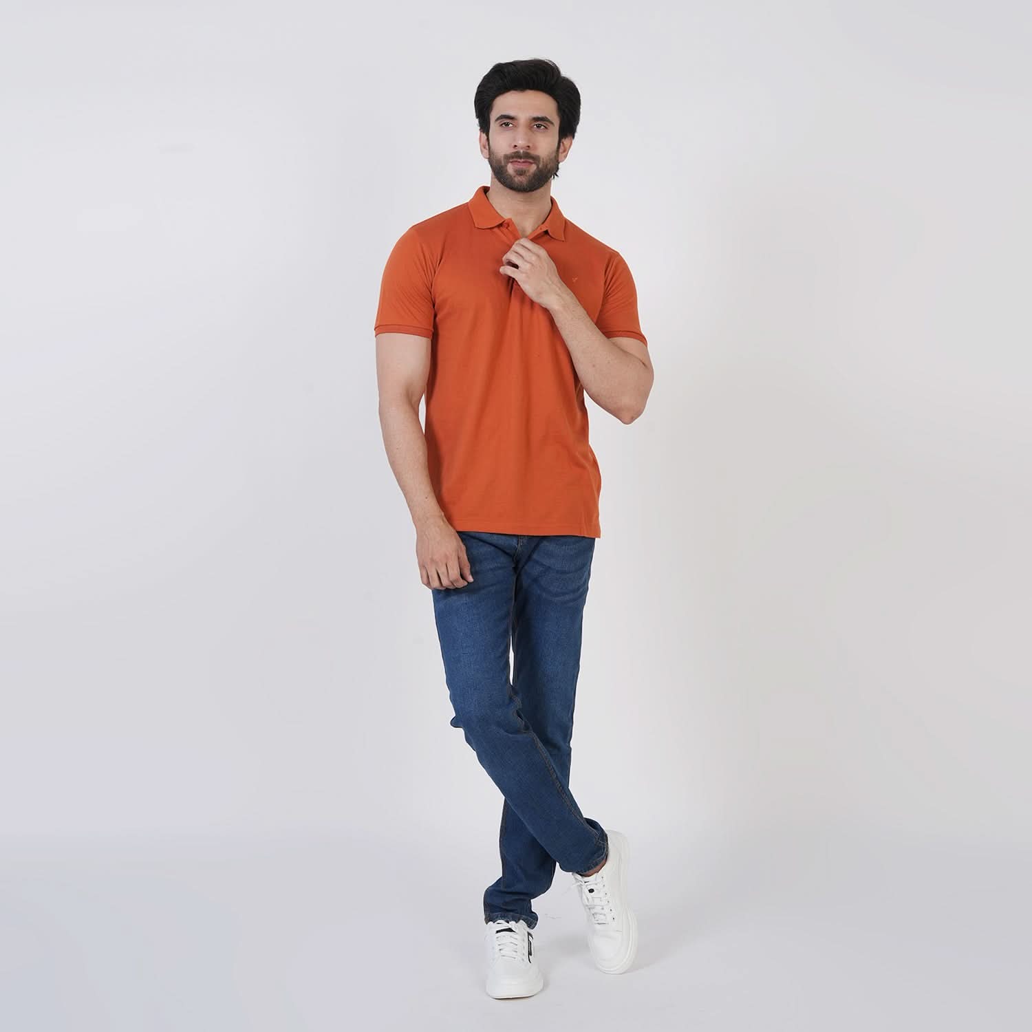Men's Valuable Half Sleeves Polo T-Shirt - Rust, Men's T-Shirts & Polos, Chase Value, Chase Value