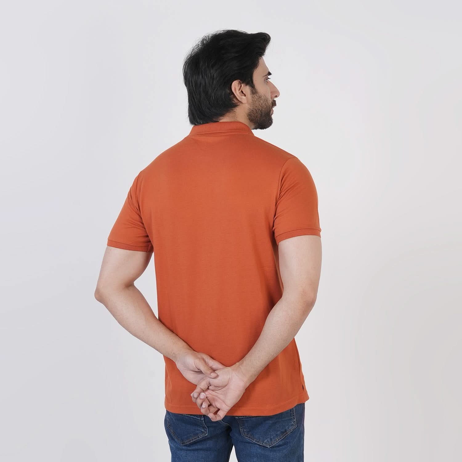 Men's Valuable Half Sleeves Polo T-Shirt - Rust, Men's T-Shirts & Polos, Chase Value, Chase Value