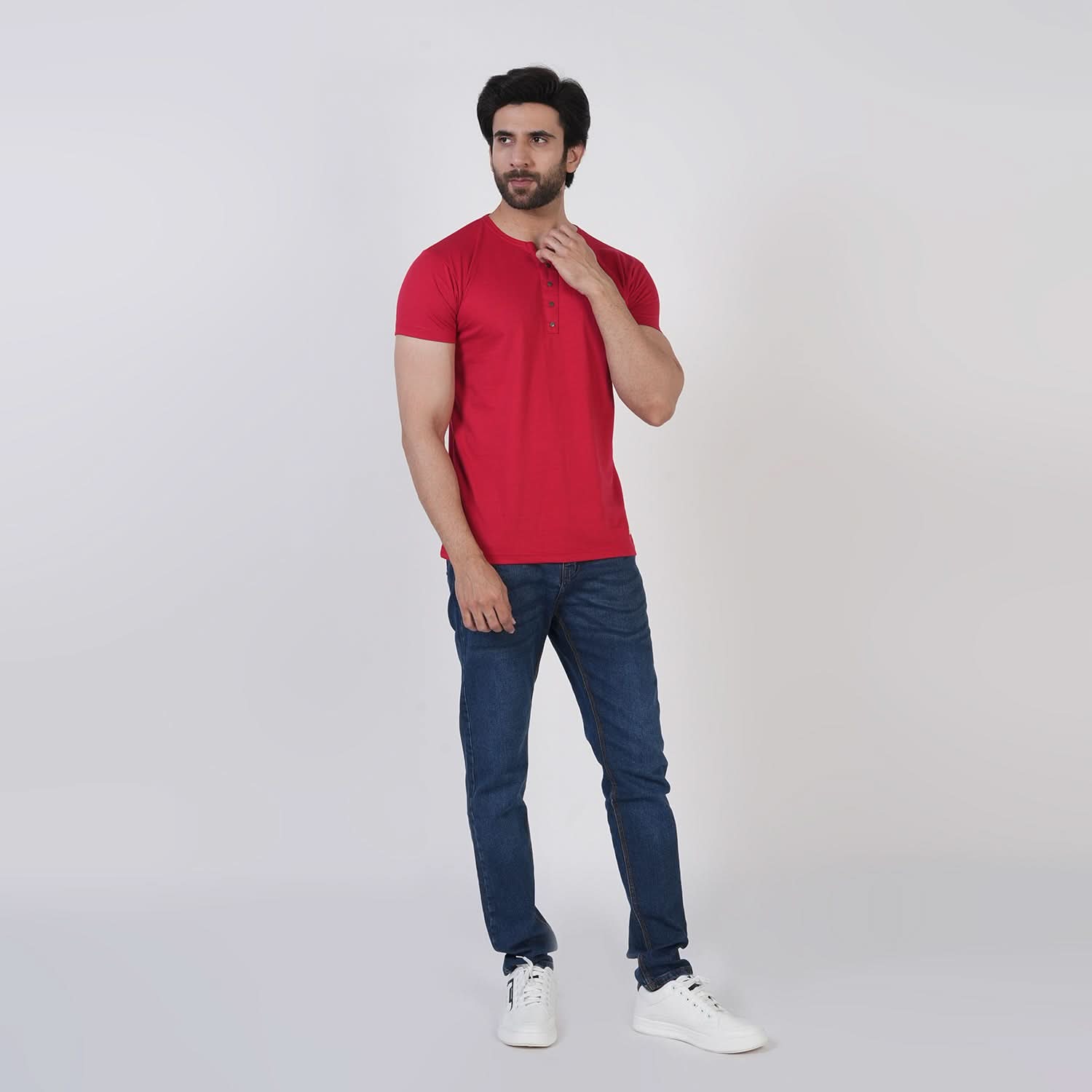 Men's Half Sleeves T-Shirt - Red, Men's T-Shirts & Polos, Chase Value, Chase Value