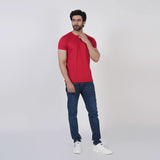 Men's Half Sleeves T-Shirt - Red, Men's T-Shirts & Polos, Chase Value, Chase Value