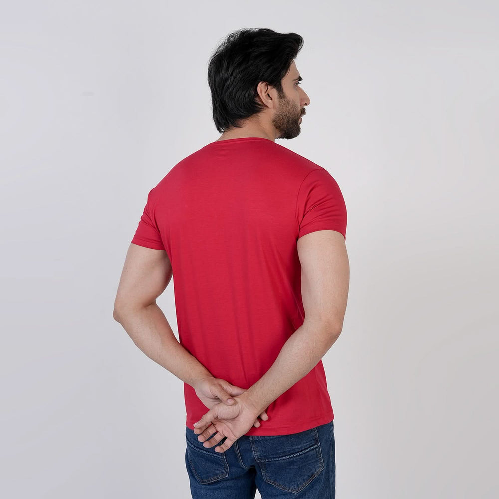 Men's Half Sleeves T-Shirt - Red, Men's T-Shirts & Polos, Chase Value, Chase Value
