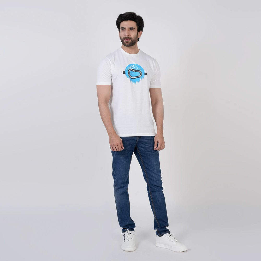 Men's Printed Half Sleeves T-Shirt - White, Men's T-Shirts & Polos, Chase Value, Chase Value
