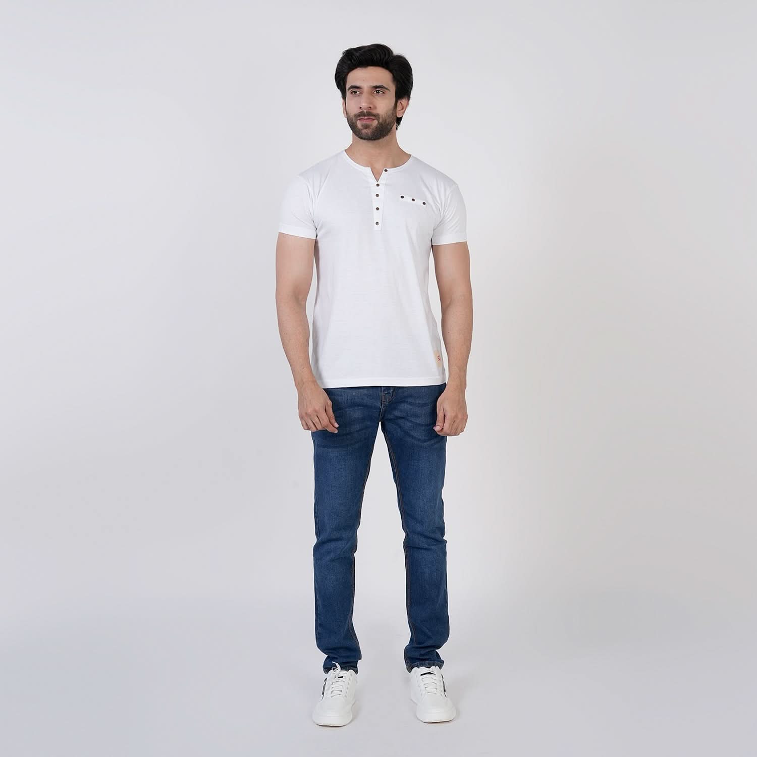 Men's Half Sleeves T-Shirt - White, Men's T-Shirts & Polos, Chase Value, Chase Value