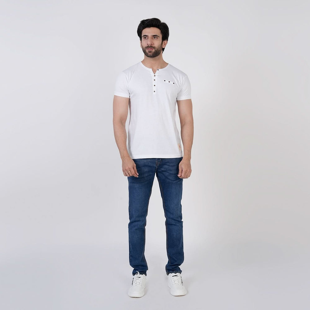Men's Half Sleeves T-Shirt - White, Men's T-Shirts & Polos, Chase Value, Chase Value