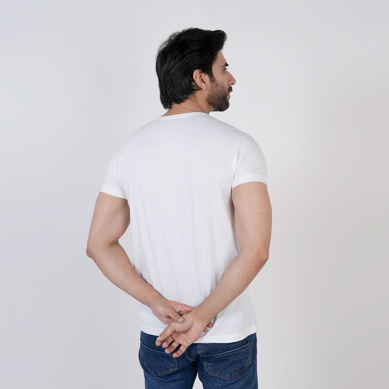 Men's Half Sleeves T-Shirt - White, Men's T-Shirts & Polos, Chase Value, Chase Value