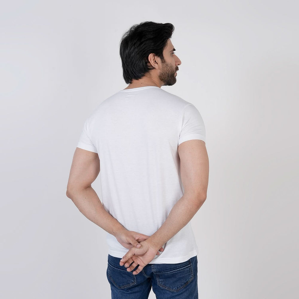 Men's Half Sleeves T-Shirt - White, Men's T-Shirts & Polos, Chase Value, Chase Value