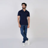 Men's Half Sleeves Polo T-Shirt - Navy Blue, Men's T-Shirts & Polos, Chase Value, Chase Value
