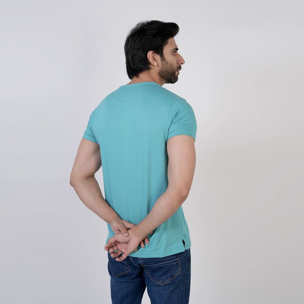 Men's Half Sleeves T-Shirt - Sky Blue, Men's T-Shirts & Polos, Chase Value, Chase Value