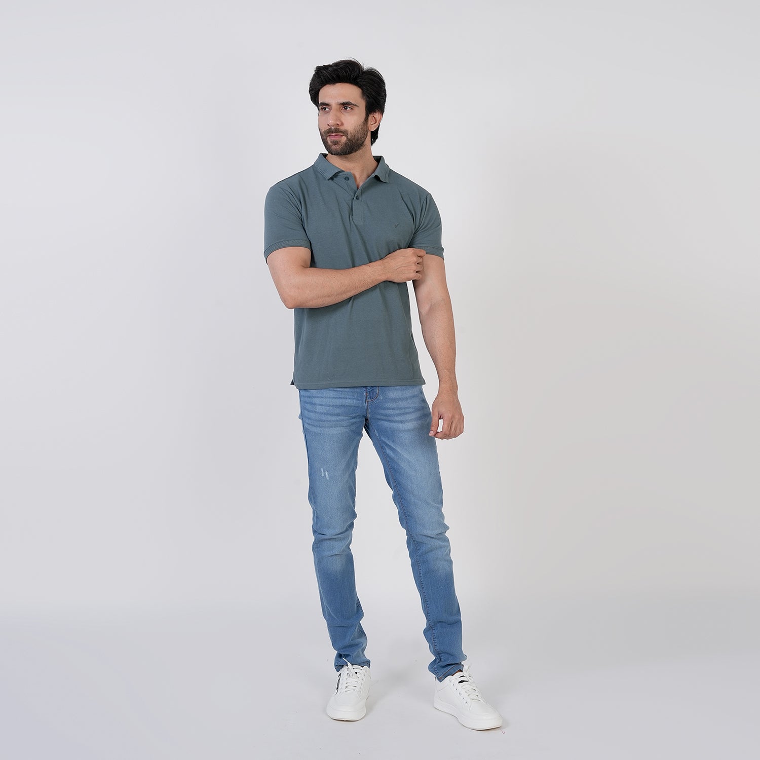 Men's Half Sleeves Polo T-Shirt - Grey, Men's T-Shirts & Polos, Chase Value, Chase Value