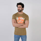 Men's Half Sleeves T-Shirt - Olive Green, Men's T-Shirts & Polos, Chase Value, Chase Value