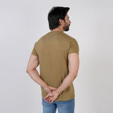 Men's Half Sleeves T-Shirt - Olive Green, Men's T-Shirts & Polos, Chase Value, Chase Value