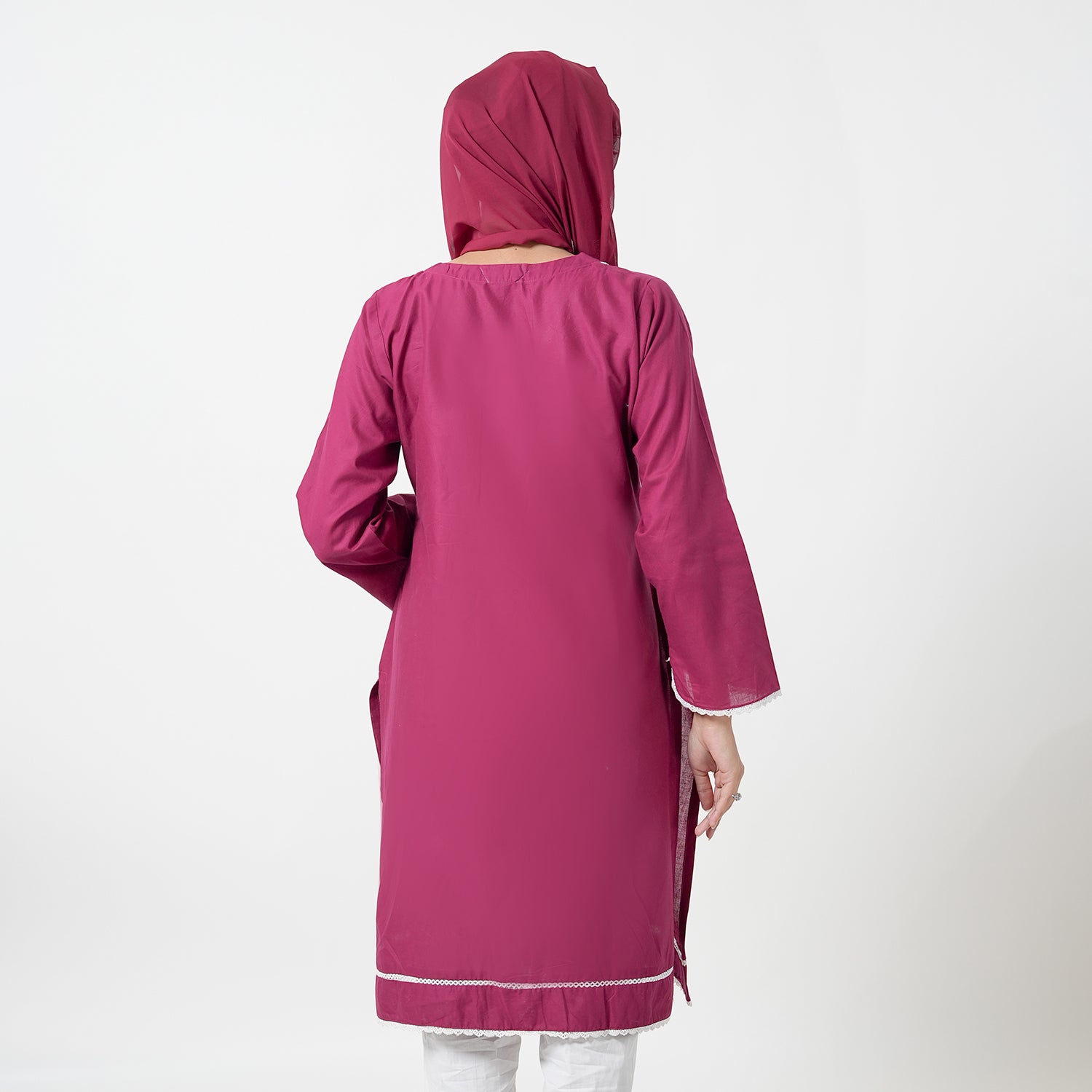 Women's Dyed Kurti - Maroon, Women Ready Kurtis, Chase Value, Chase Value