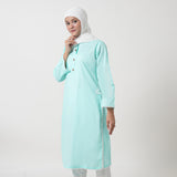Women's Dyed Kurti - Cyan, Women Ready Kurtis, Chase Value, Chase Value