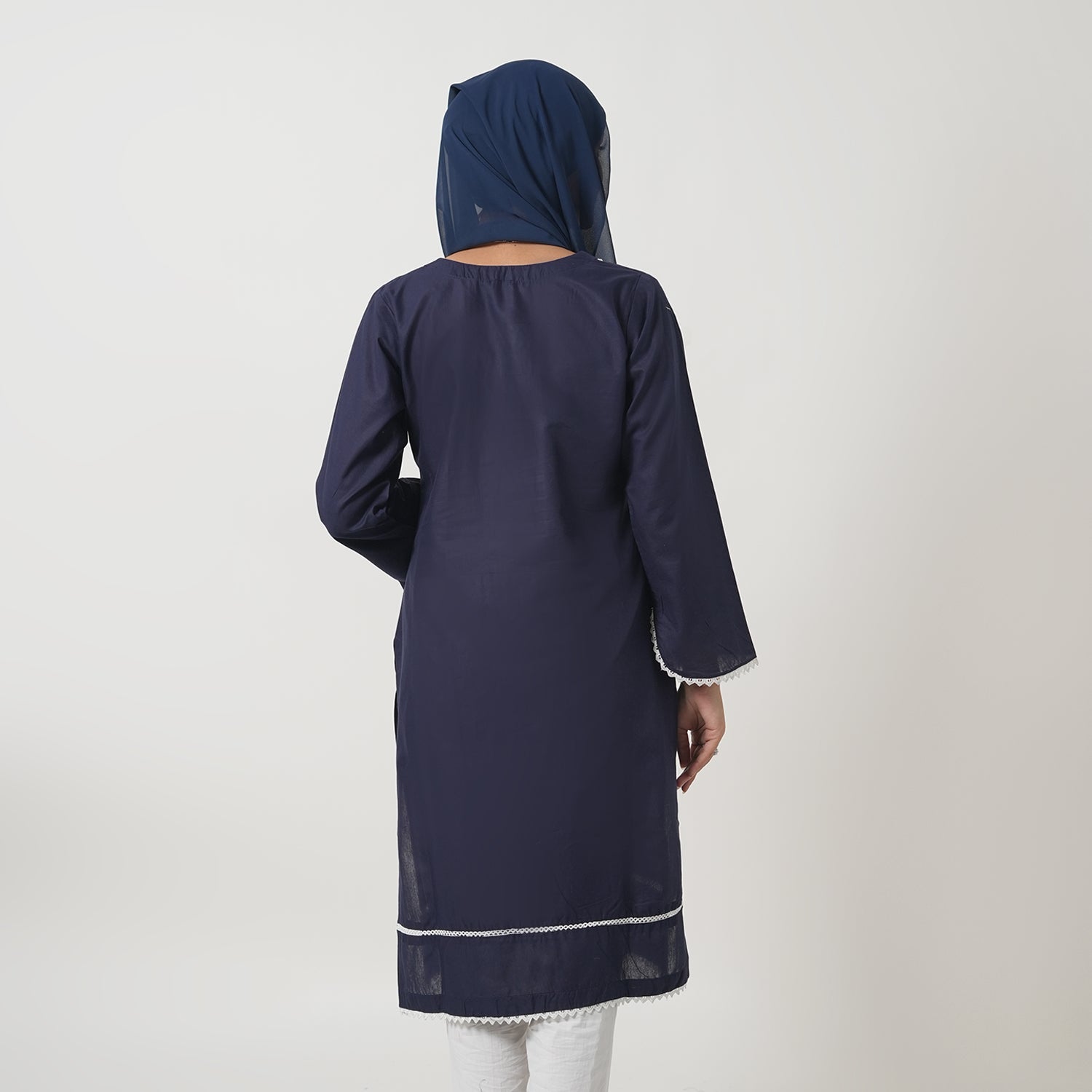 Women's Dyed Kurti - Navy Blue, Women Ready Kurtis, Chase Value, Chase Value