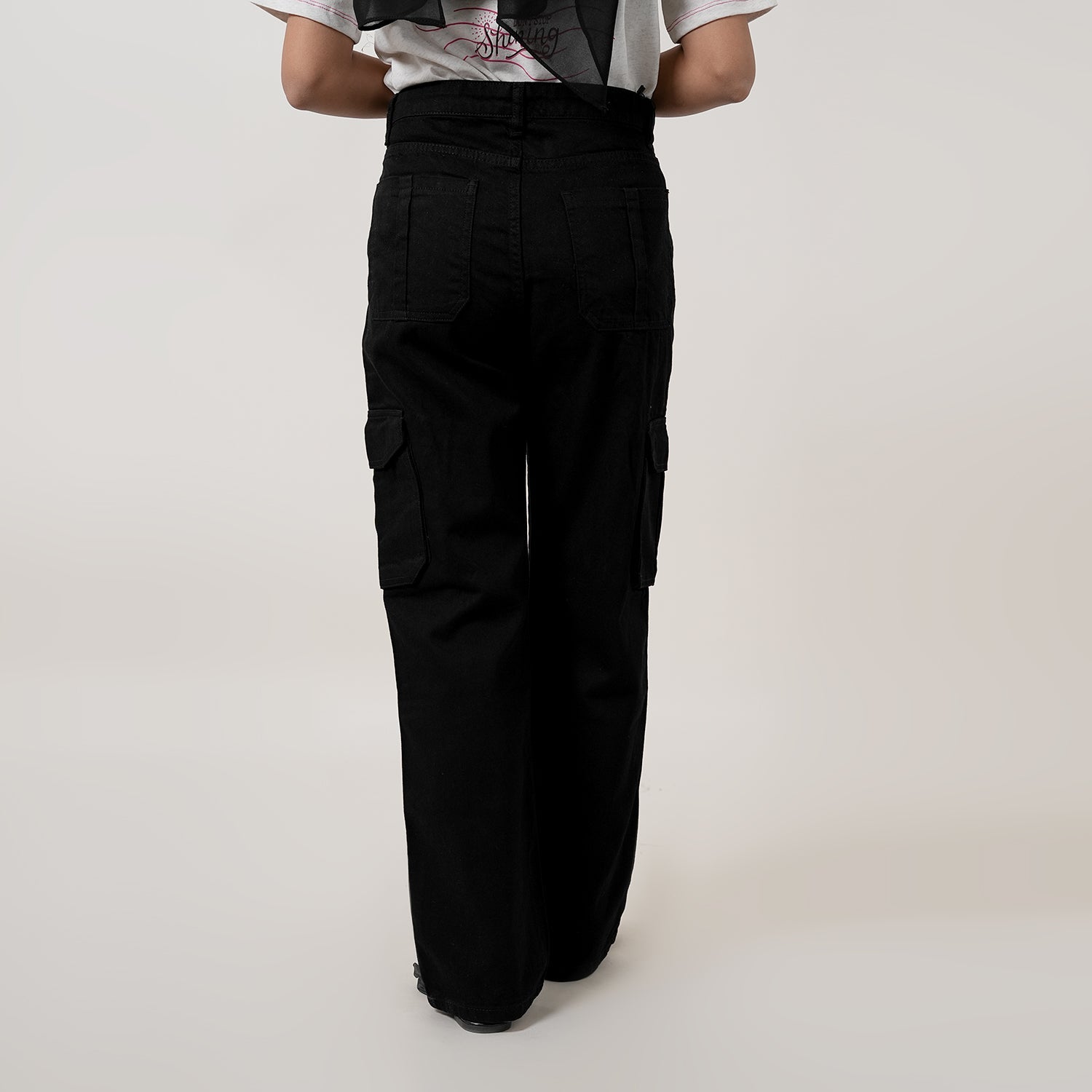 Women's Cargo Denim - Black, Women Pants & Tights, Chase Value, Chase Value