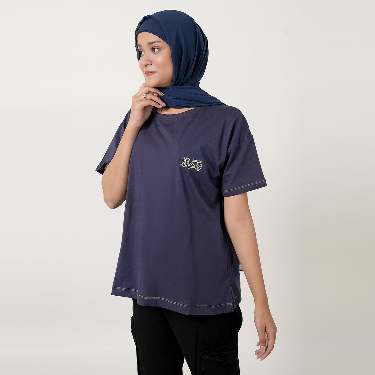 Eminent Women's Half Sleeves T-Shirt - Navy Blue, Women T-Shirts & Tops, Eminent, Chase Value