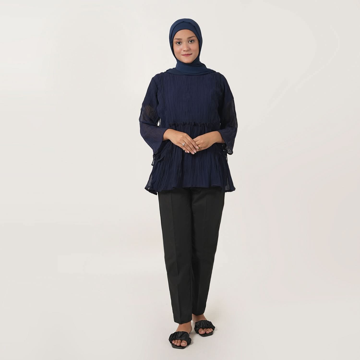 Women's Western Casual Shirt - Navy Blue, Women T-Shirts & Tops, Chase Value, Chase Value