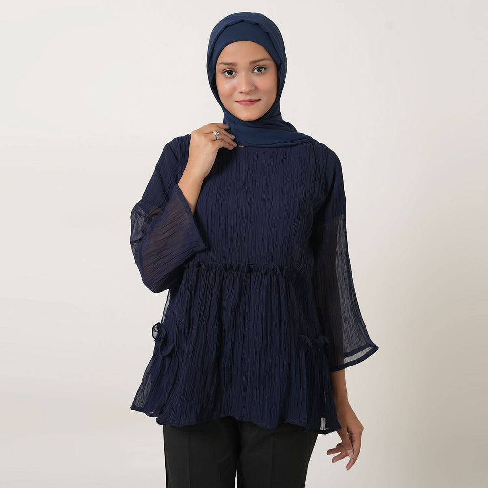 Women's Western Casual Shirt - Navy Blue, Women T-Shirts & Tops, Chase Value, Chase Value