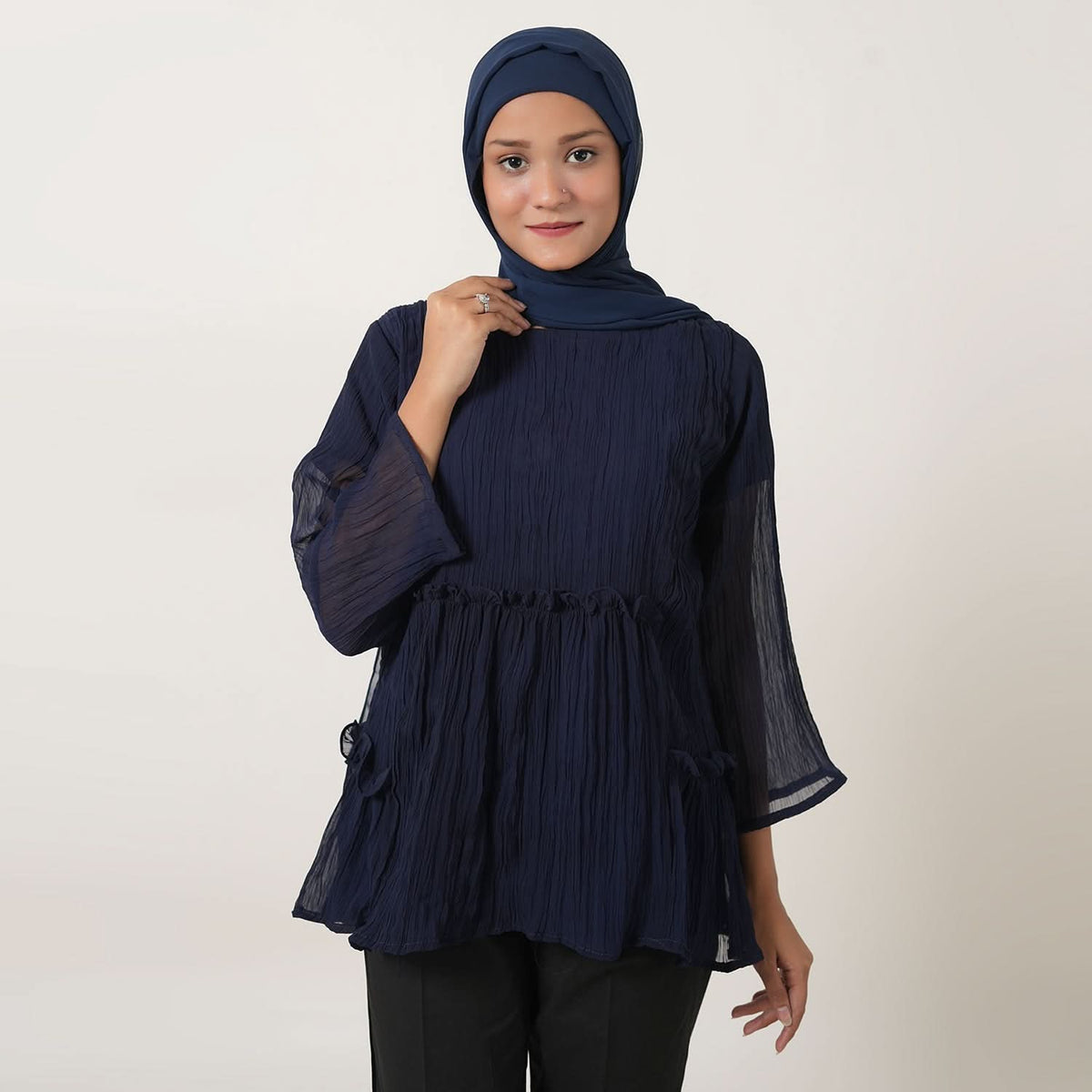 Women's Western Casual Shirt - Navy Blue, Women T-Shirts & Tops, Chase Value, Chase Value