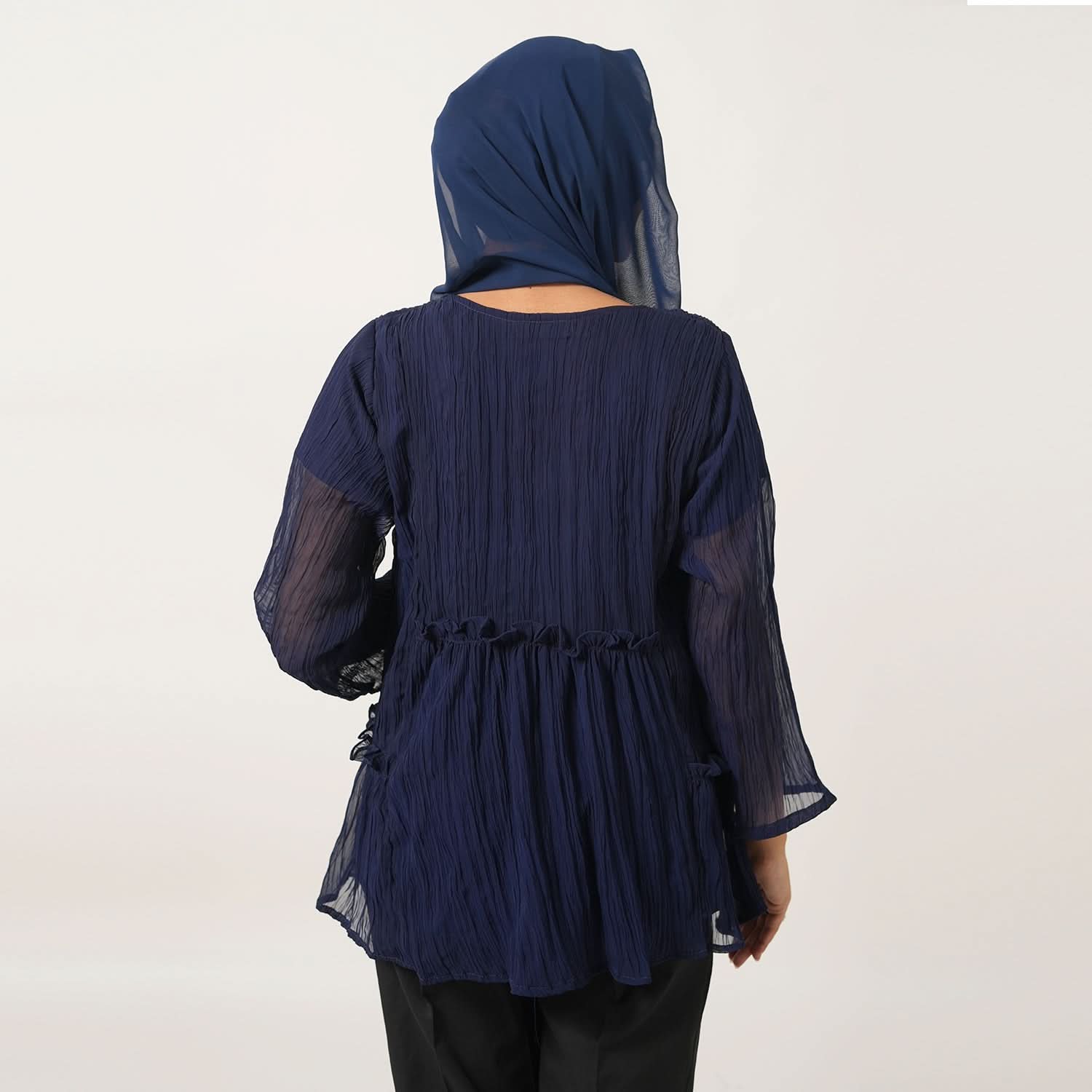 Women's Western Casual Shirt - Navy Blue, Women T-Shirts & Tops, Chase Value, Chase Value