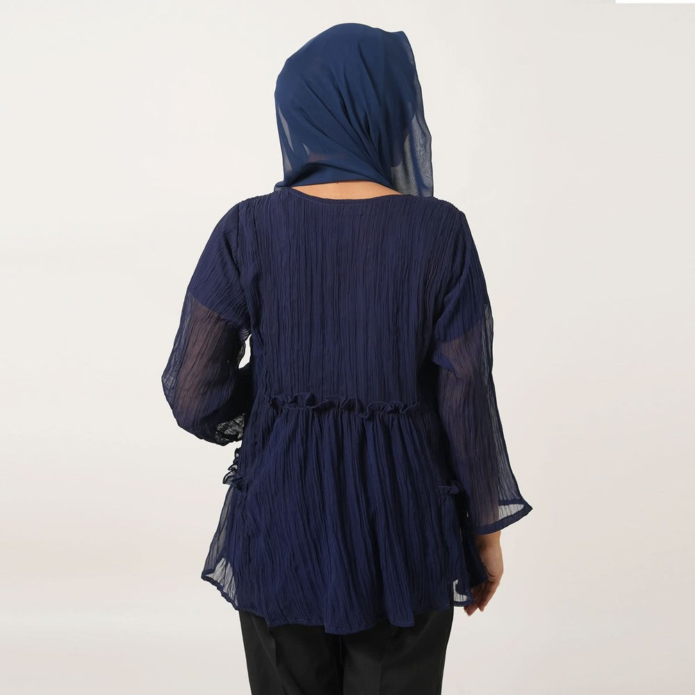 Women's Western Casual Shirt - Navy Blue, Women T-Shirts & Tops, Chase Value, Chase Value