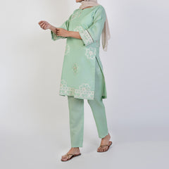 Women's Jacquard Fancy 2Pcs Suit - Green