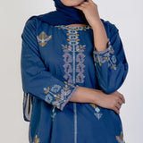 Women's Cotton Embroidered 2Pcs Suit - Steel Blue, Women Shalwar Suits, Chase Value, Chase Value