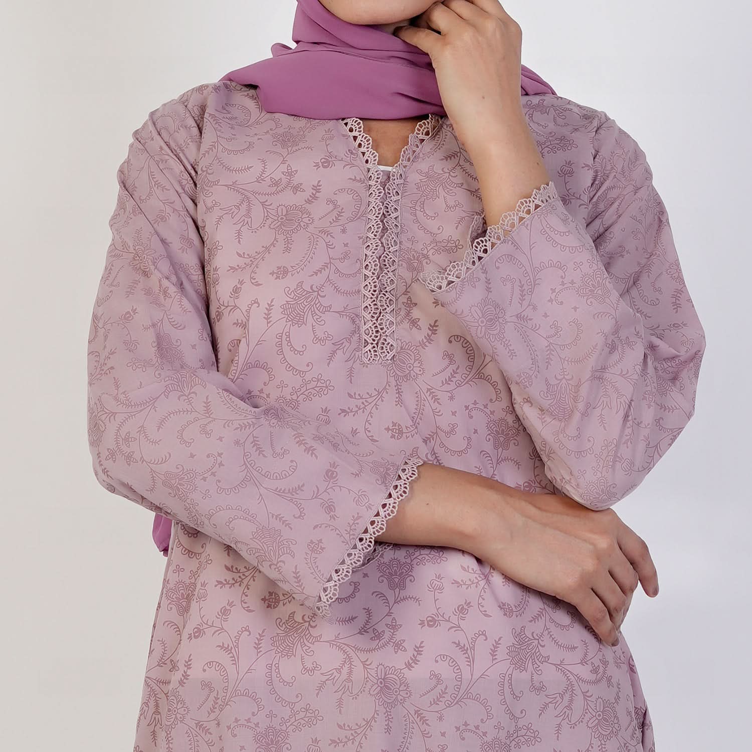 Women's Printed Stitched 2 PCS Suit - Pink, Women Shalwar Suits, Chase Value, Chase Value