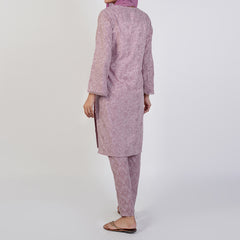 Women's Printed Stitched 2 PCS Suit - Pink