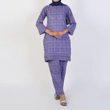 Women's Printed Stitched 2 PCS Suit - Purple, Women Shalwar Suits, Chase Value, Chase Value