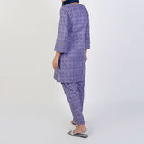 Women's Printed Stitched 2 PCS Suit - Purple, Women Shalwar Suits, Chase Value, Chase Value