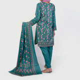 Women’s Stitched 3-Piece Cotton Suit – Dark Green, Women Shalwar Suits, Chase Value, Chase Value