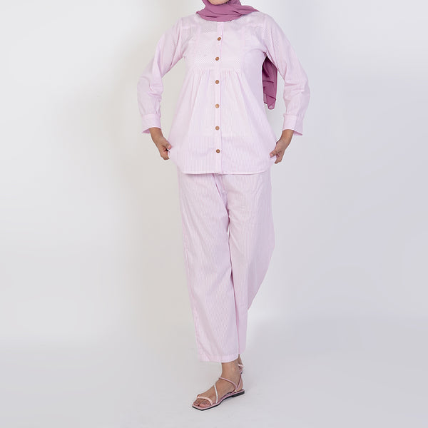 Women's Western Co-Ord Set - Baby Pink