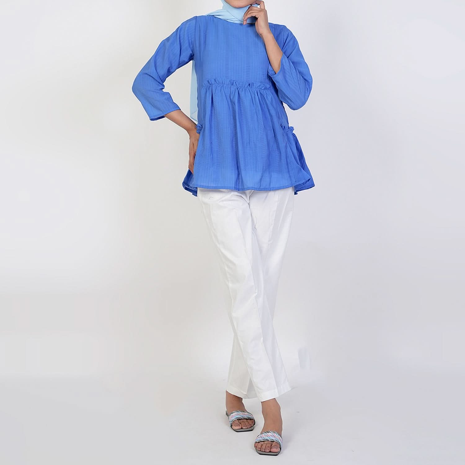 Women's Western Casual Shirt - Blue, Women T-Shirts & Tops, Chase Value, Chase Value