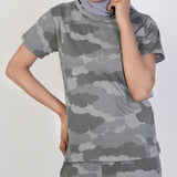 Women's Printed Half Sleeves Suit - Grey, Women Co-Ord Set, Chase Value, Chase Value