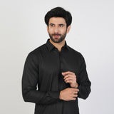 Men's Slim Fit Kameez Shalwar Suit - Black, Men's Shalwar Kameez, Chase Value, Chase Value