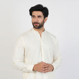Eminent Men's Trim Fit Embroided Shalwar  Suit - Off White, Men's Shalwar Kameez, Eminent, Chase Value