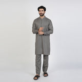 Eminent Men's Trim Fit Kurta Pajama - Charcoal Grey, Men's Shalwar Kameez, Eminent, Chase Value