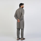 Eminent Men's Trim Fit Kurta Pajama - Charcoal Grey, Men's Shalwar Kameez, Eminent, Chase Value