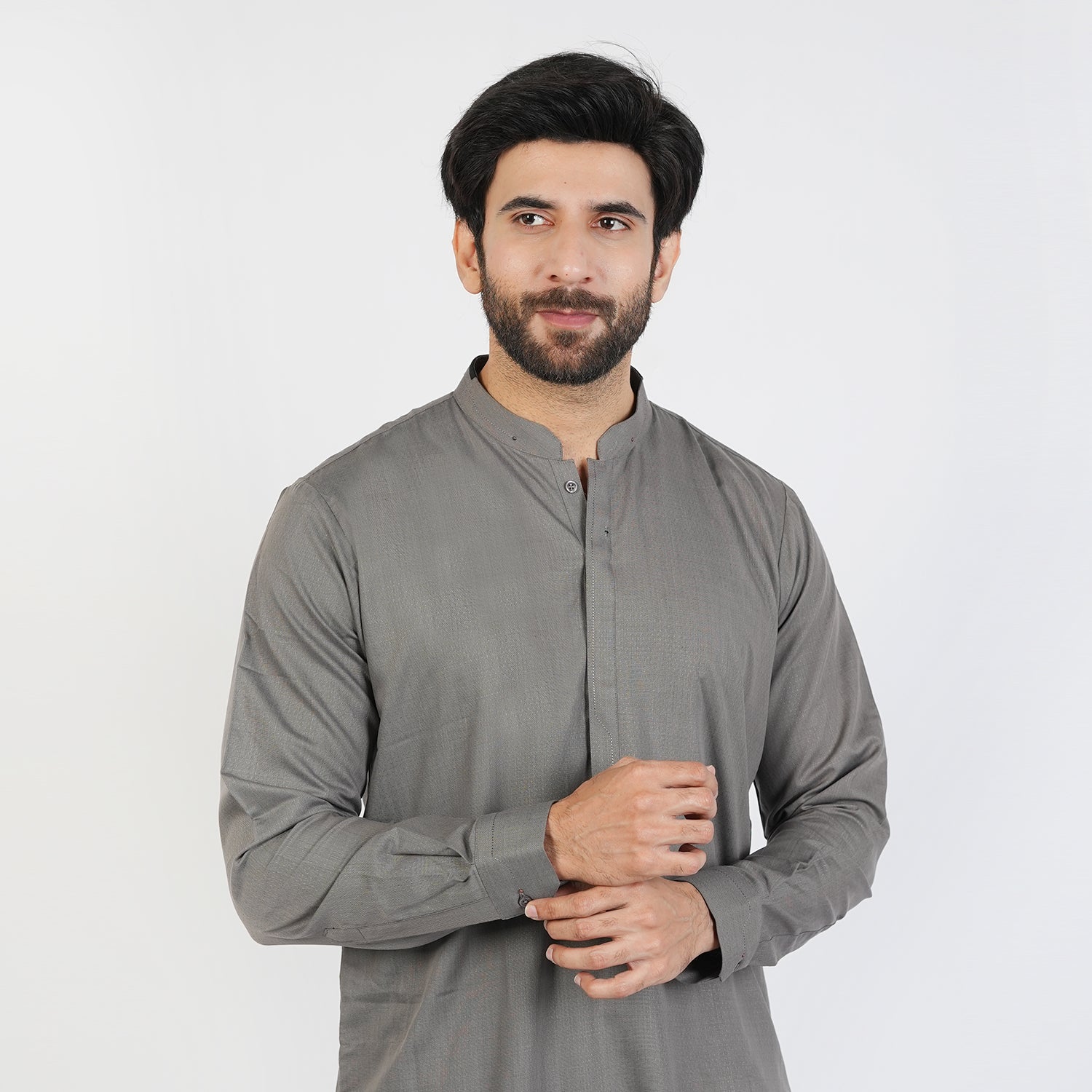 Eminent Men's Trim Fit Kurta Pajama - Charcoal Grey, Men's Shalwar Kameez, Eminent, Chase Value