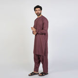 Eminent Men's Trim Fit Embroidered Shalwar  Suit - Choco Brown, Men's Shalwar Kameez, Eminent, Chase Value