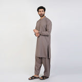 Eminent Men's Trim Fit Plain Shalwar Suits - Granite, Men's Shalwar Kameez, Eminent, Chase Value