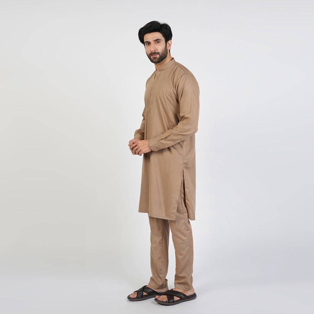 Eminent Men's Trim Fit Kurta Pajama - Coffee Brown, Men's Shalwar Kameez, Eminent, Chase Value