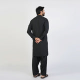 Eminent Men's Trim Fit Plain Shalwar Suits - Jet Black, Men's Shalwar Kameez, Eminent, Chase Value