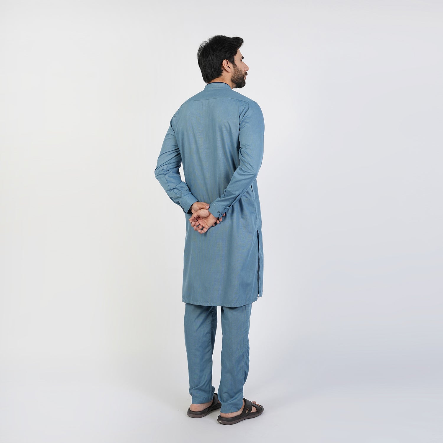Eminent Men's Trim Fit Kurta Pajama - Denim Blue, Men's Shalwar Kameez, Eminent, Chase Value